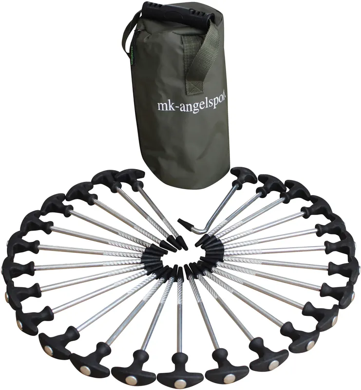 24+1 szpilki namiotowe Bivvy T-Pegs 20cm Heavy + torba 24 szt