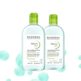 Bioderma Sebium H2O 2 Płyny Micelarne Do Skóry Tłustej I Mieszanej 2x500ml