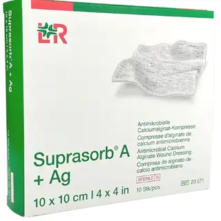 Opatrunek A+AG alginian srebro 10x10cm L&R