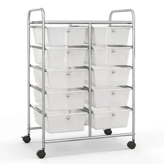 Mobilny Wózek Organizer z 10 Szufladami Przybornik