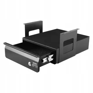 Szuflada pod Biurko Zamykana 365x335x185 mm Stal z Prowadnicami Kulkowymi