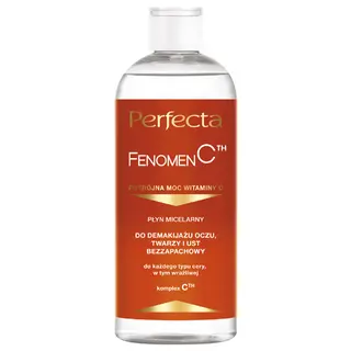 Perfecta Fenomen CTH płyn micelarny do demakijażu dla cery wrażliwej z witaminą C, betainą, gliceryną i D-pantenolem 400 ml