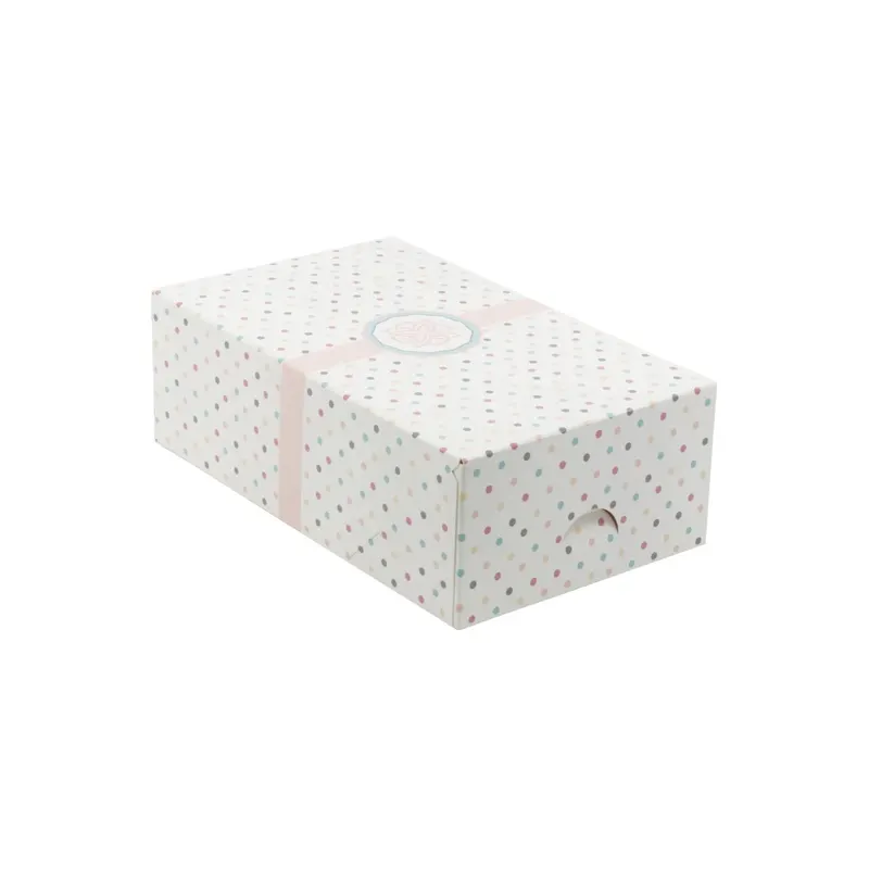 10x Pudełko na ciasto, torciki 12.5x21x7 cm zamykane TEKTURA LITA biały