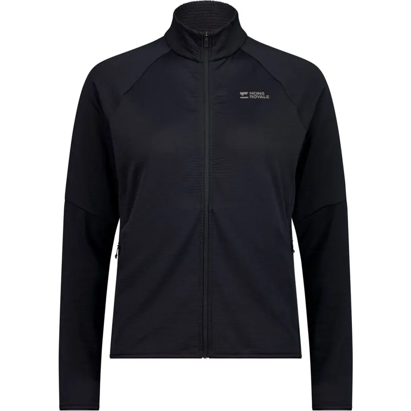 Mons Royale Quad Merino Fleece Jacket, bluza polarowa, damska, czarna