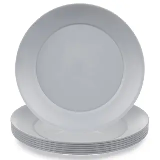 Talerze deserowe plastikowe szare SANDY 20,5 cm 6 szt.