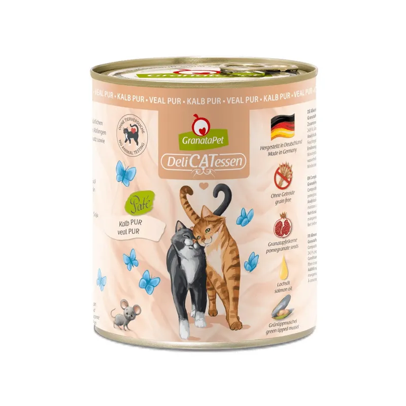 GRANATAPET DeliCATessen Pur Cielęcina Mono - mokra karma dla kota - 800g