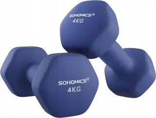 HANTLE 2x4 KG sześciokątne NEOPRENOWE do TRENINGU SIŁOWEGO i FITNESS