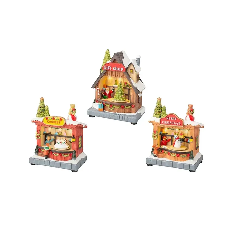 Boîte à musique de Noël Lumineo z iluminowanym wiosennym miasteczkiem i tradycyjnymi melodiami