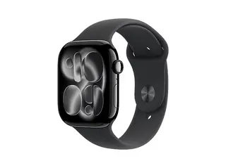 Smartwatch APPLE Watch Series 11 GPS, koperta 46mm z aluminium w kolorze onyksu, pasek sportowy czarnym - rozmiar S/M MEUW4MP/A