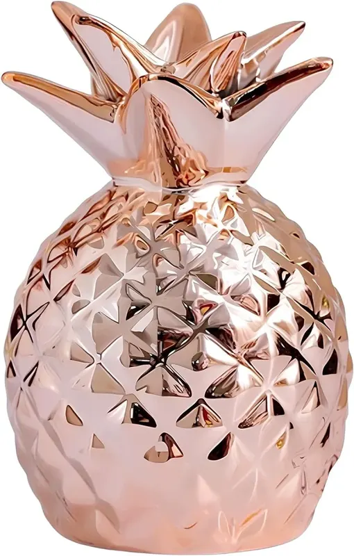 SKARBONKA CERAMICZNA ANANAS 13,5 CM ZE ZDEJMOWANĄ POKRYWĄ