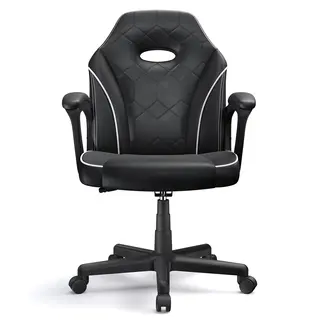 ACGAM CG-4746 Fotel biurowy do gier, ergonomiczne oparcie z pianki, obrotowy o 360°, regulowana wysokość, wersja mała