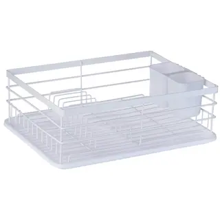 Suszarka do naczyń z ociekaczem 43 cm, biała