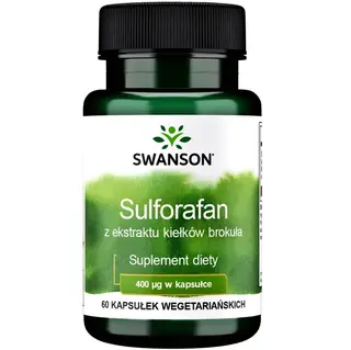 SWANSON SULFORAFAN kiełki brokuła ANTYOKSYDANT krążenie 60 kapsułek