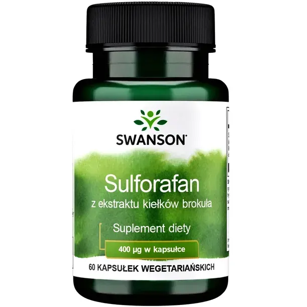 SWANSON SULFORAFAN kiełki brokuła ANTYOKSYDANT krążenie 60 kapsułek