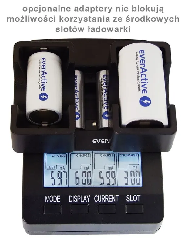 everActive Ładowarka procesorowa NC-3000 do akumulatorków AA/AAA/C/D