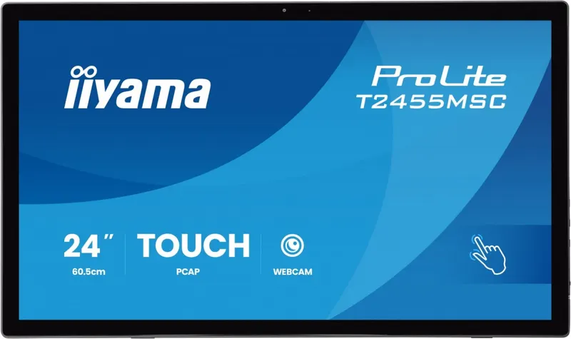 IIYAMA Monitor 24 cale T2455MSC-B2 POJ.10PKT.IPS,HDMI,DP,USB3.0,CAM,MIC, FHD 120Hz
