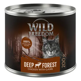 Wild Freedom Adult, 6 x 200 g - bezzbożowa receptura - Deep Forest – Dziczyzna i kurczak