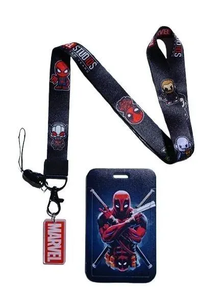 Smycz identyfikator etui holder na kartę legitymację szkolną przepustkę MARVEL Deadpool