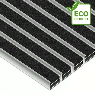 Clean ECO Ryps 40 x 60 cm - ekologiczna wycieraczka aluminiowa czarny 12 mm Brak