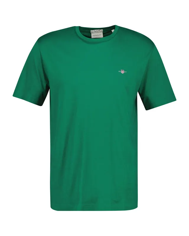 Gant T-Shirt Shield Męski Regular Fit Zielony