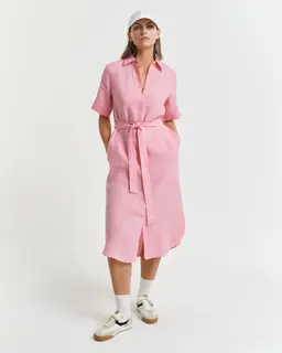 Gant Sukienka Damska Z Krótkim Rękawem İ Kołnierzykiem W Szpic Regular Fit