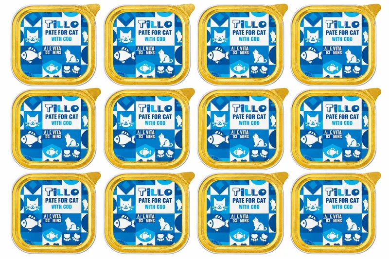TILLO Pasztet Dorsz - mokra karma dla kota - 12x100g