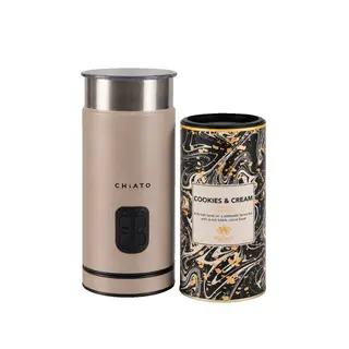 Zestaw spieniacza do mleka CHiATO milkPLAY i gorącej czekolady Whittard of Chelsea Cookies and Cream