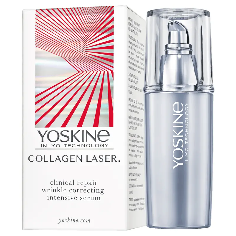 Yoskine Collagen Laser serum na głębokie zmarszczki z Laser Collagen Stimulator™, kolagenem, peptydami i witaminą C 30 ml