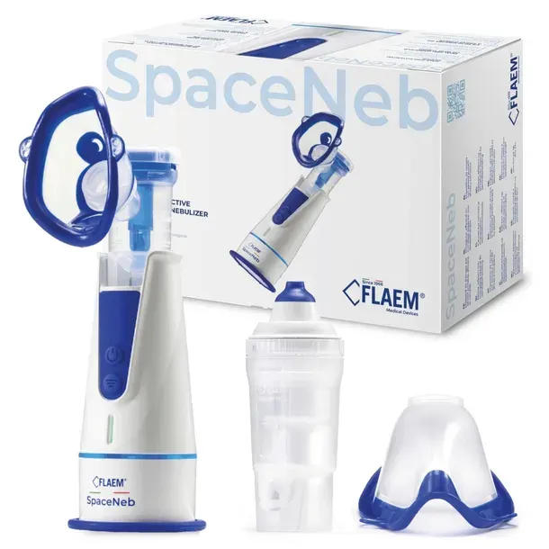 INHALATOR PRZENOŚNY Z FUNKCJĄ IRYGACJI FLAEM SPACENEB TERAPIA AEROZOLOWA