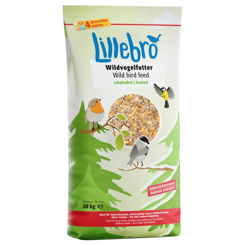 Lillebro Karma dla dzikich ptaków niezawierająca łusek - 20 kg
