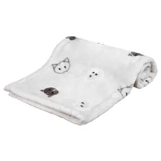 Trixie koc Mimi z miękkiego pluszu, jasnoszary - Koc: dł. 70 x szer. 50 cm