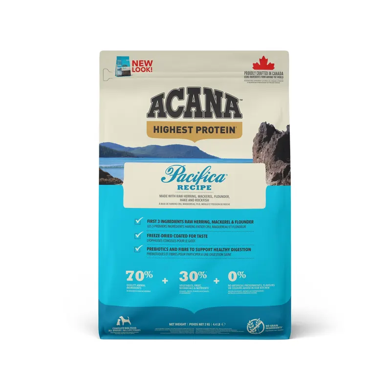 Acana Highest Protein, śledź, łosoś i flądra - 2 kg
