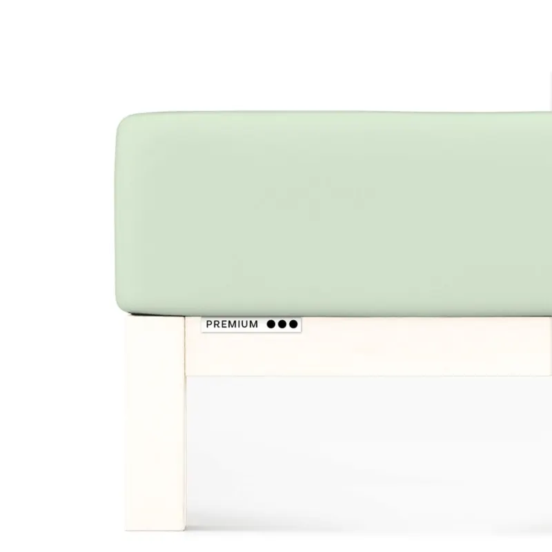 Prześcieradło Schlafgut Premium | 180x190-200x220 cm | Zielony Jasny | -200x220 Green Light 643 - XL bawełna