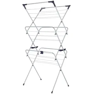 Składana suszarka pionowa na pranie 62 cm, srebrna