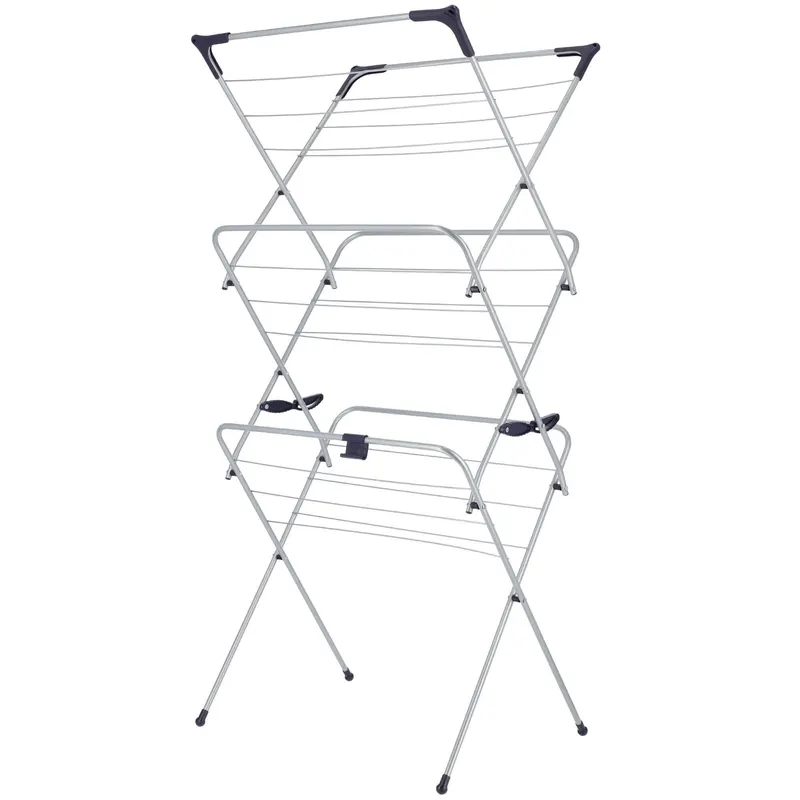 Składana suszarka pionowa na pranie 62 cm, srebrna