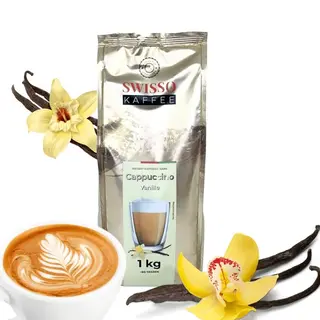 Kawa Cappuccino Vanilla rozpuszczalna Swisso Kaffe Wysoka Jakość 1kg