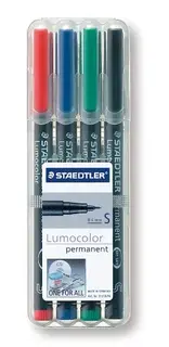 Foliopis Lumocolor Permanent S 0,4 4 Kolory Etui