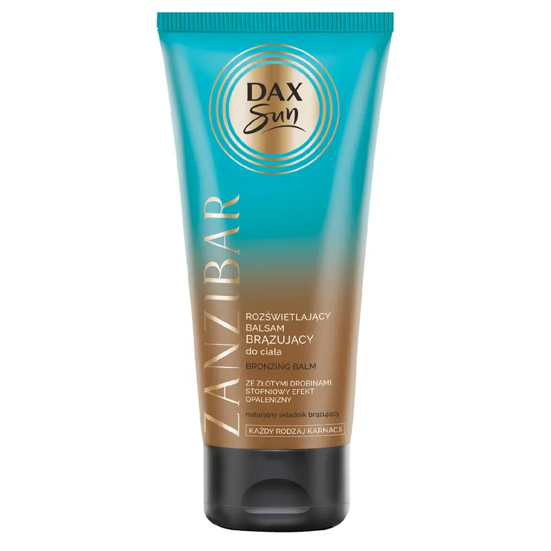 Dax Sun ZANZIBAR rozświetlający balsam brązujący do ciała z DHA, erytrulozą, karmelem, skwalanem i betainą 150 ml