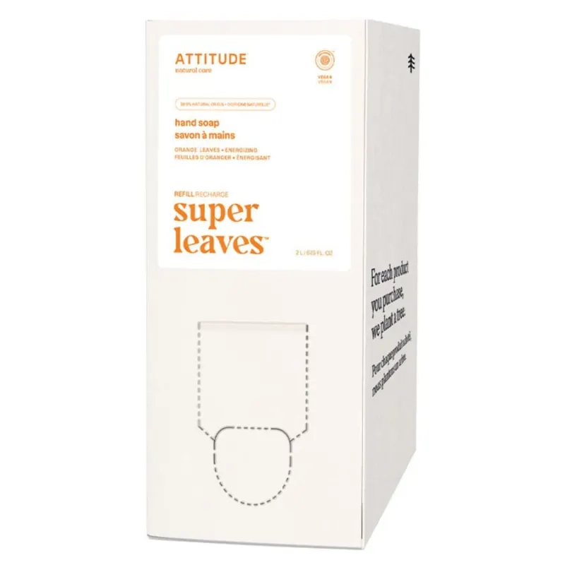 Attitude SUPER LEAVES, Zapas mydła do rąk w płynie, Liście pomarańczy, 2 L