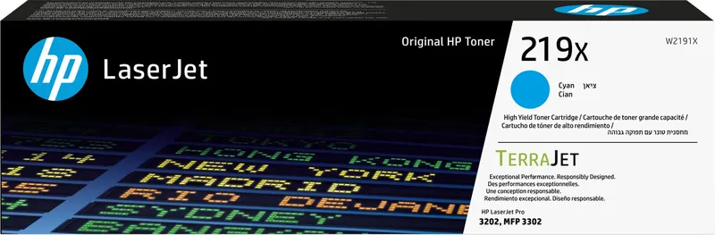Oryginalny, wysokowydajny wkład kontraktowy z błękitnym tonerem HP 219X LaserJet
