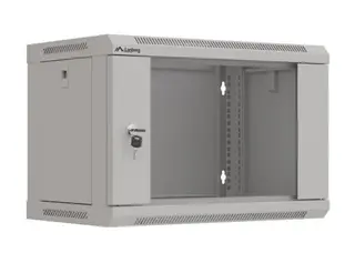 Lanberg Szafa instalacyjna rack wisząca 19" 6U 540x350 szara drzwi przeszklone ( flat pack)