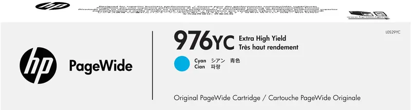 HP 973X Błękitny Tusz PageWide Pro F6T81AE
