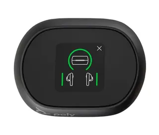 Słuchawki douszne Poly Voyager Free 60+ UC w kolorze głębokiej czerni + adapter USB-C BT700 + etui z ładowarką i ekranem dotykowym