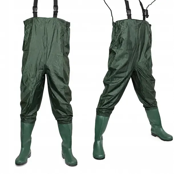 Wodery wędkarskie spodniobuty Bituxx r.45 zielone wodoodporne