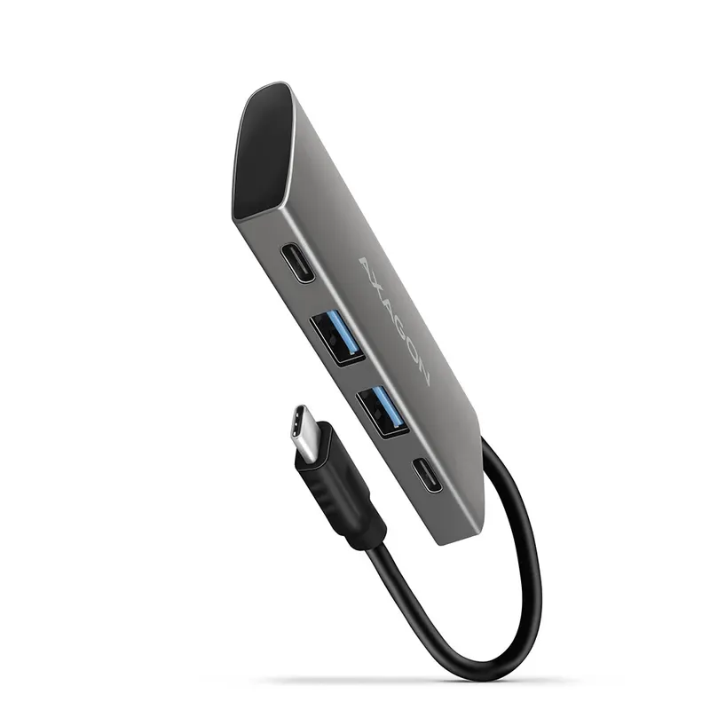 AXAGON HMC-4G2 Hub USB-C 4-portowy, 10Gbps, 2x USB-A, 2x USB-C, aluminiowy, kabel 13 cm
