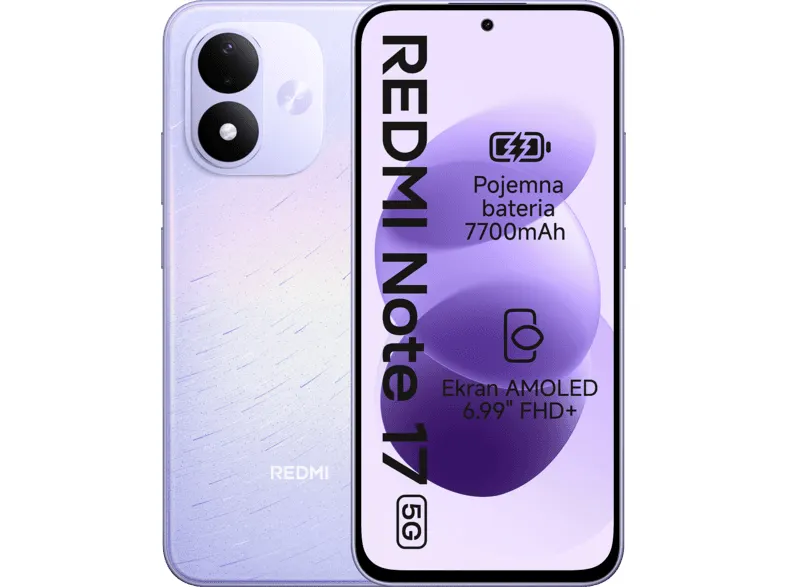 Smartfon XIAOMI Redmi Note 17 5G 6/256 GB Fioletowy