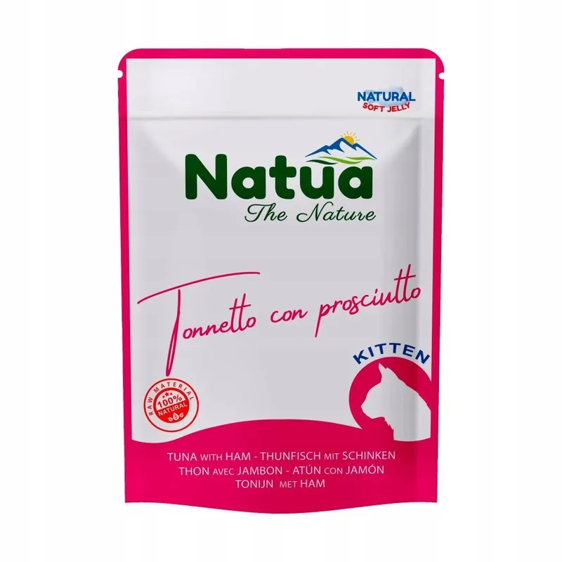 NATUA Kitten Tuńczyk z szynką - mokra karma dla kota - 70g