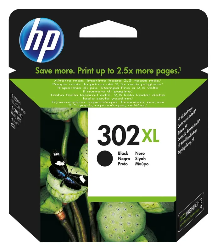 HP 302XL Czarny Oryginalny Tusz Deskjet F6U68AE