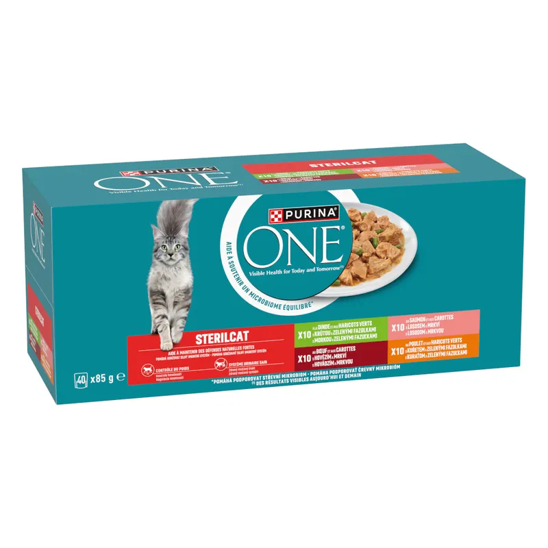 PURINA ONE Sterilcat, 40 x 85 g - Pakiet mieszany (4 smaki)