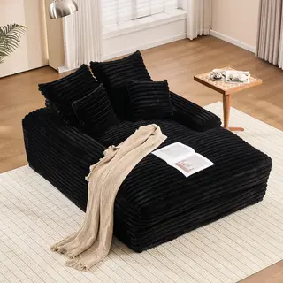 027R – Luksusowa sofa sztruksowa, nowoczesny design, 4 poduszki, ultramiękka i wielofunkcyjna sofa rozkładana, gotowa do użycia bez montażu jako sof..